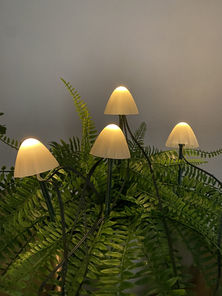 Solar-LED-Pilze, 12 Stück, warmweiß