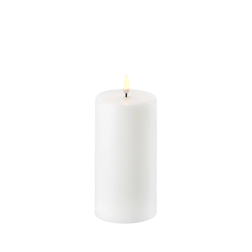 Uyuni – LED-Blockleuchte 7,8 x 15 cm – Nordisch Weiß