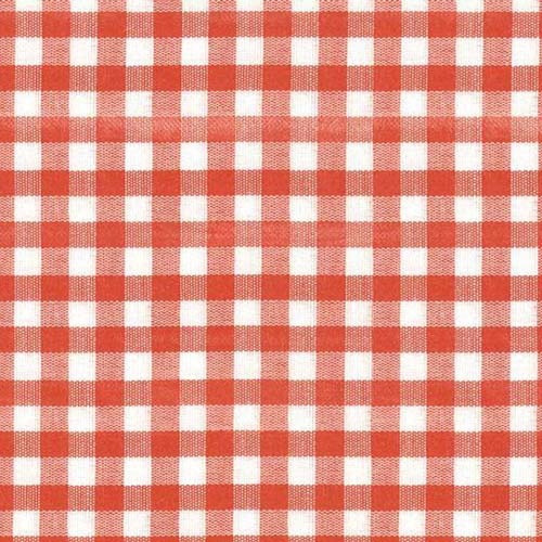 Kariertes Wachstuch – 140 cm – Rot – 20 m pro Rolle