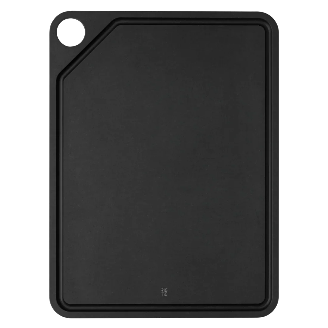 RIG-TIG - Schneidebrett Cut-it 39,8 cm schwarz mit Saftrille